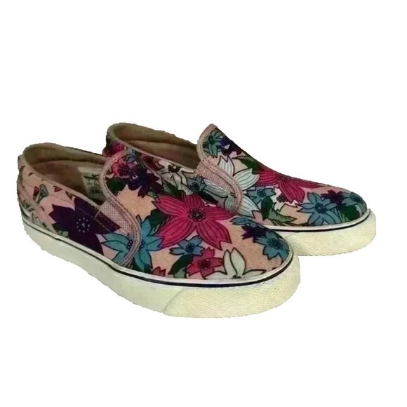 Nike Womens 7 Toki Aloha Kawaii Floral Slip On Sneakers Coastal Sporty - Picture 2 of 12
